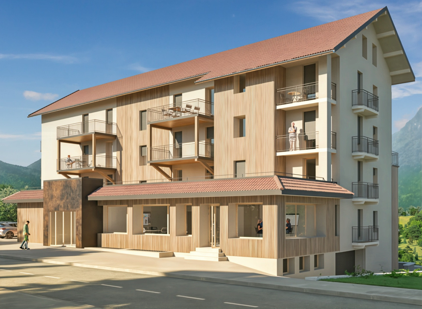 Appartement T4 de 97 m2 avec balcon.